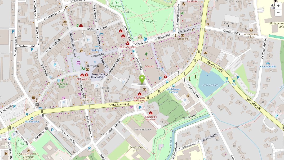 Karte: Poststraße 18, 52428 Jülich
